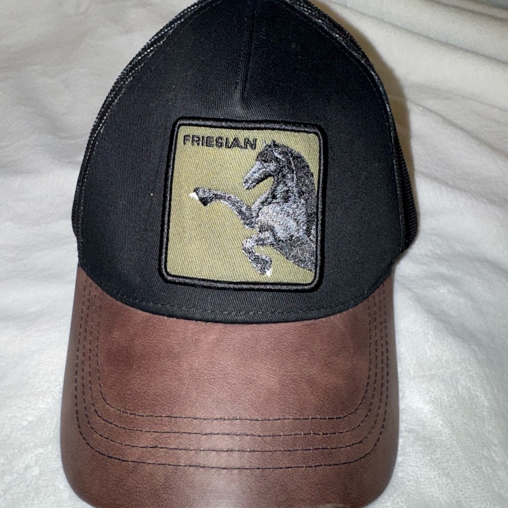 Honker Black and Brown Friesian Horse Cap